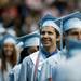 A graduate looks to the crowd during Skyline High School Commencement on Monday, June 10. Daniel Brenner I AnnArbor.com